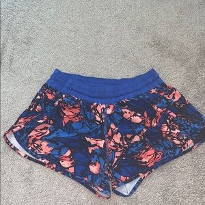Orange & blue lulu lemon shorts